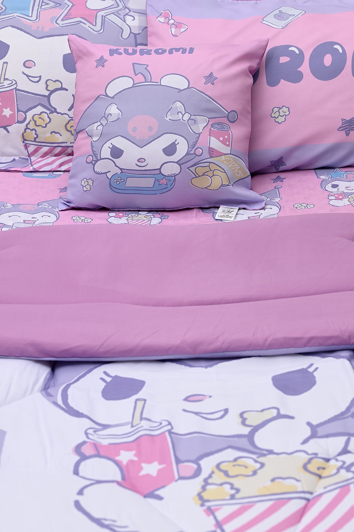 Kuromi 5-Piece Comforter Set With Brushed Microfiber & Polyester Shell – Purple