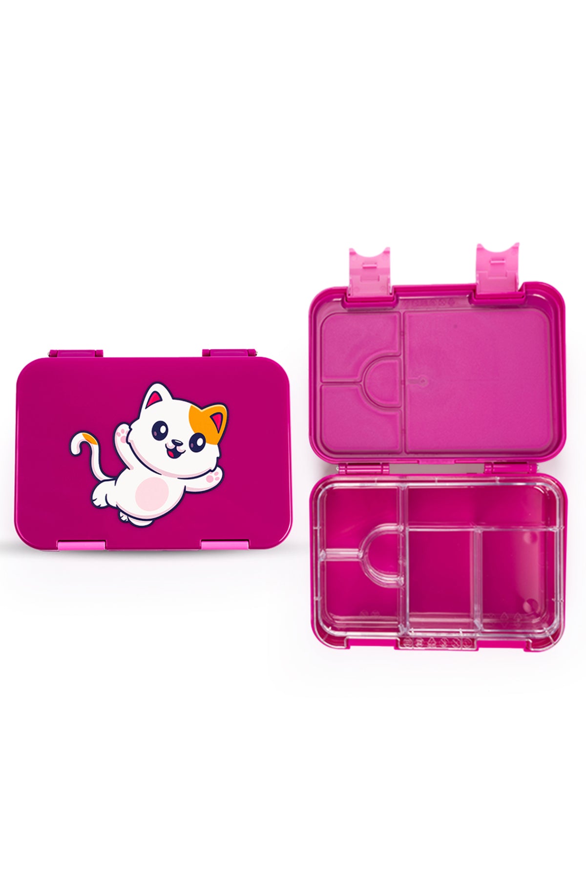 Cocobee-Bento Lunch Box, Bpa Free, Microwave Safe Removable Tray, 6 Adjustable Compartments, Leakproof, Lightweight, 22X15.5X5Cm, 1L, 3 Years+ - Dark Pink