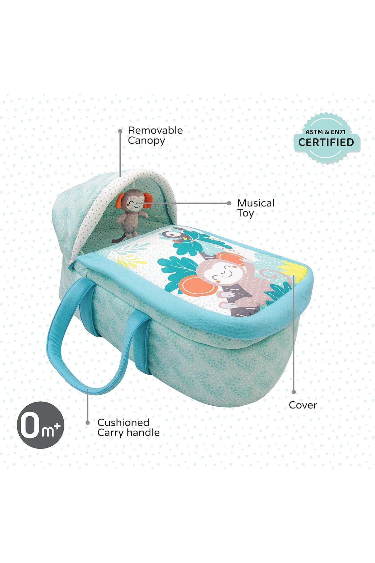 MOON Jungle Friends Moses basket