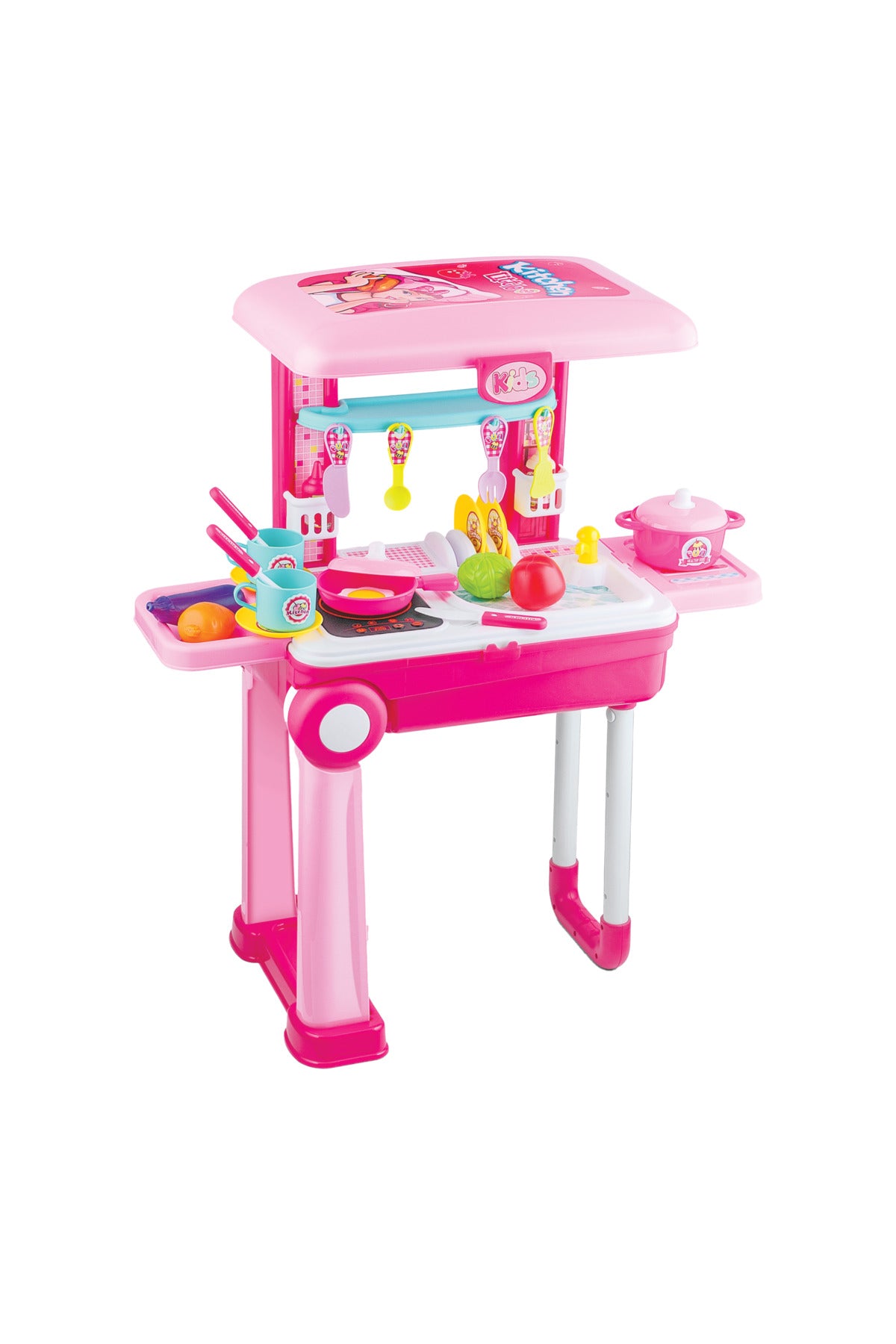 Urban Tots Trolly Kitchen Set – Realistic Kitchen Role-Play With Fun Accessories – Multicolor