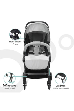 MOON Travel-Lite  - Cabin Stroller,Light Grey