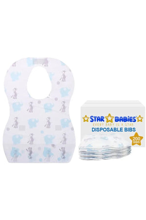 Star Babies Disposable Bibs - 200 Pieces