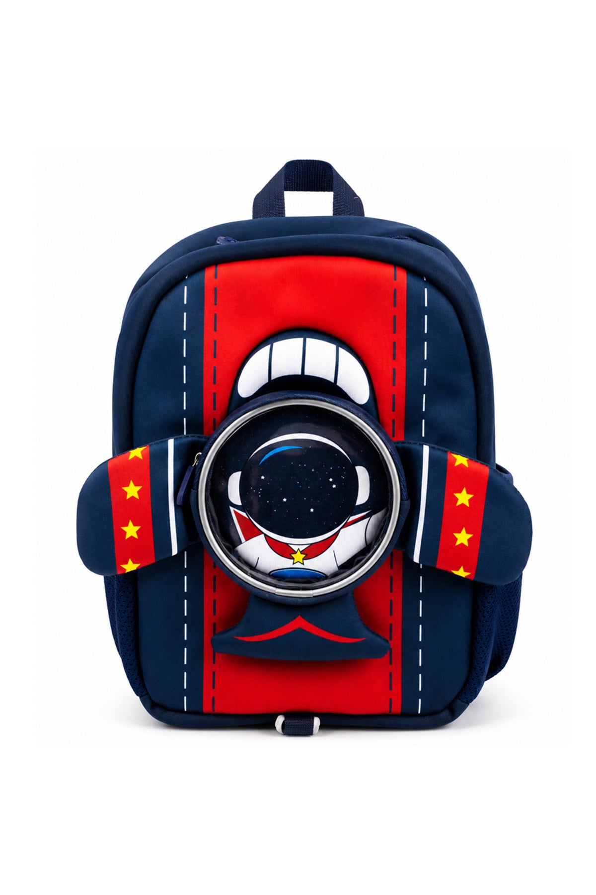 Cocobee Aeroplane-Style Astronaut Print Backpack For Boys – Navy Blue - 16.5 inch
