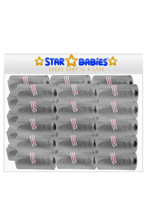 Star Babies - Scented Nappy Bag Pack of 30/450 Bags - Grey