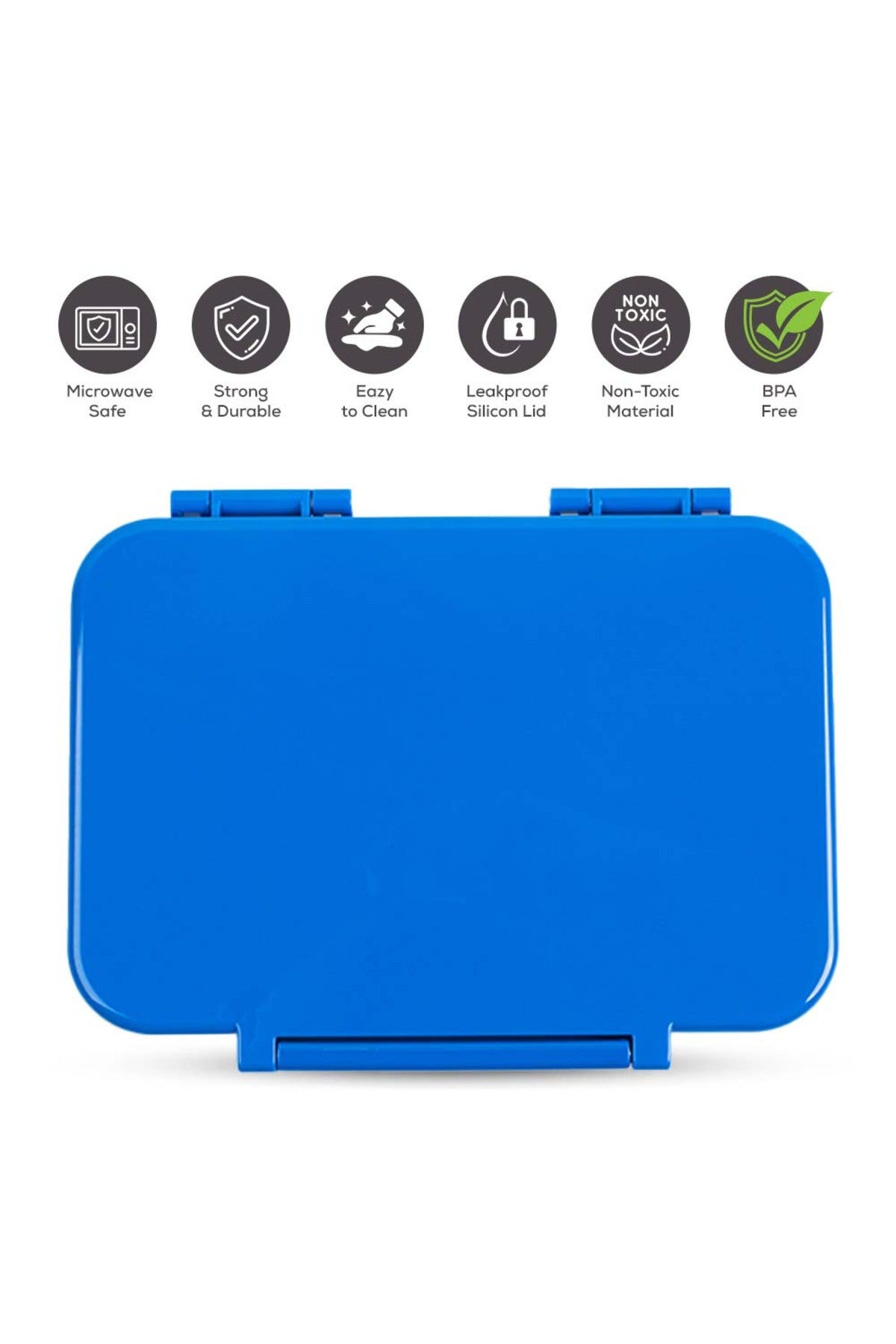 Cocobee Tritan Bento Lunch Box – 4 Compartments, Leakproof & Bpa-Free, Blue