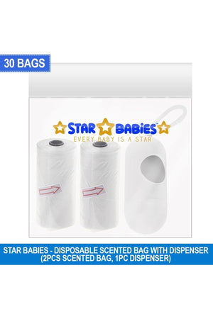 Star Babies - Scented Bag WithDispenser Pack of 2/30 Bags - White