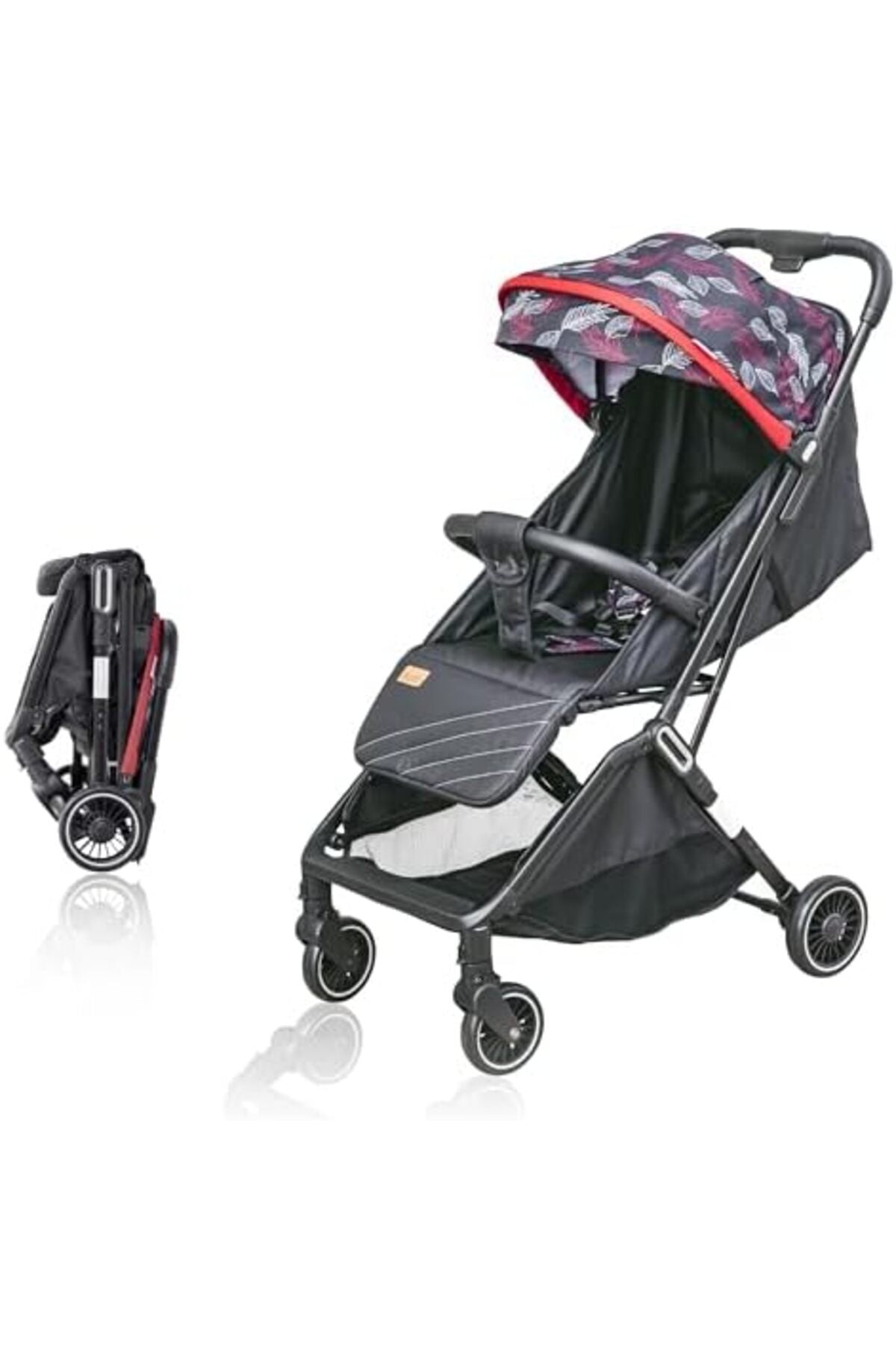 MOON Pronto Autofold stroller -Leaf Pattern