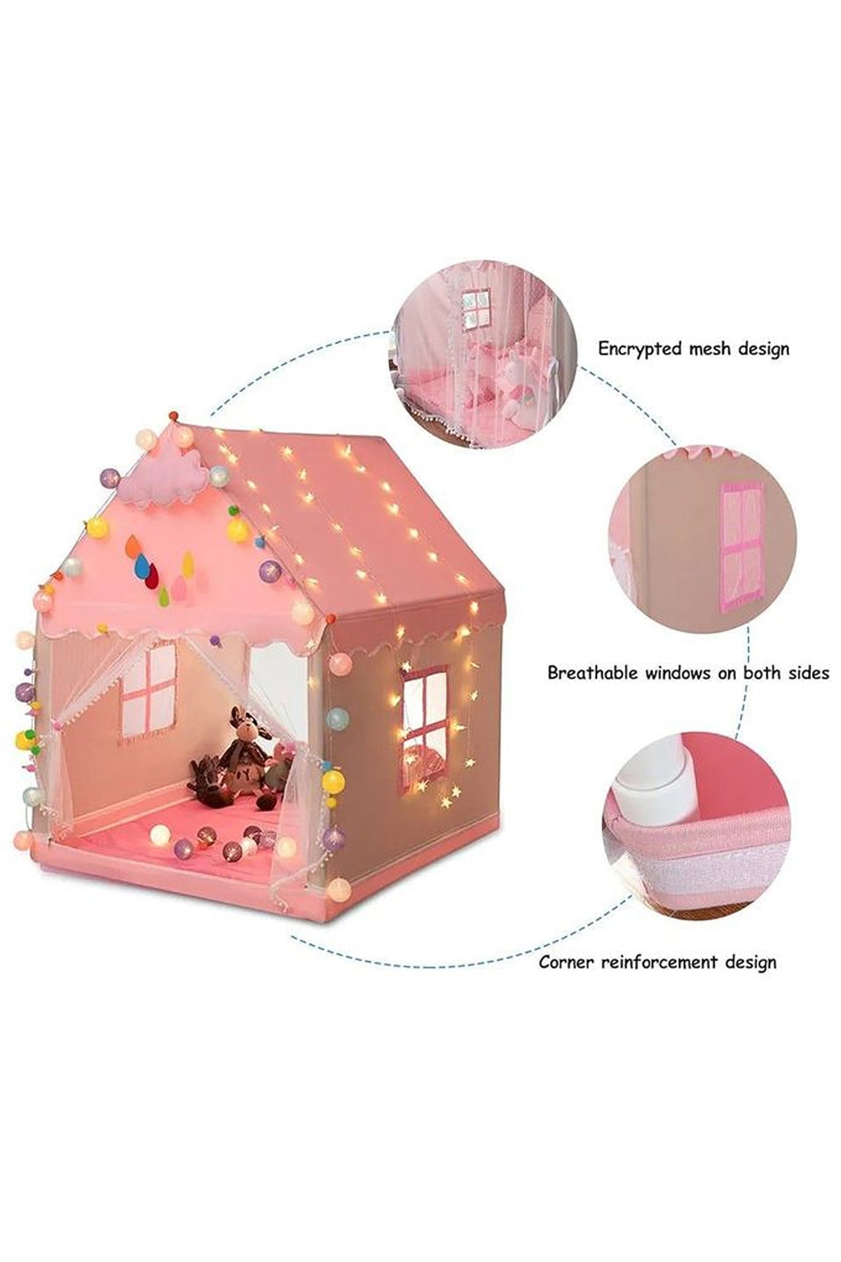 Star Babies Kids Play Tents for Toddlers Kids Tents Indoor Playhouse - Princess Tent for Girls Toy House Gift - Pink