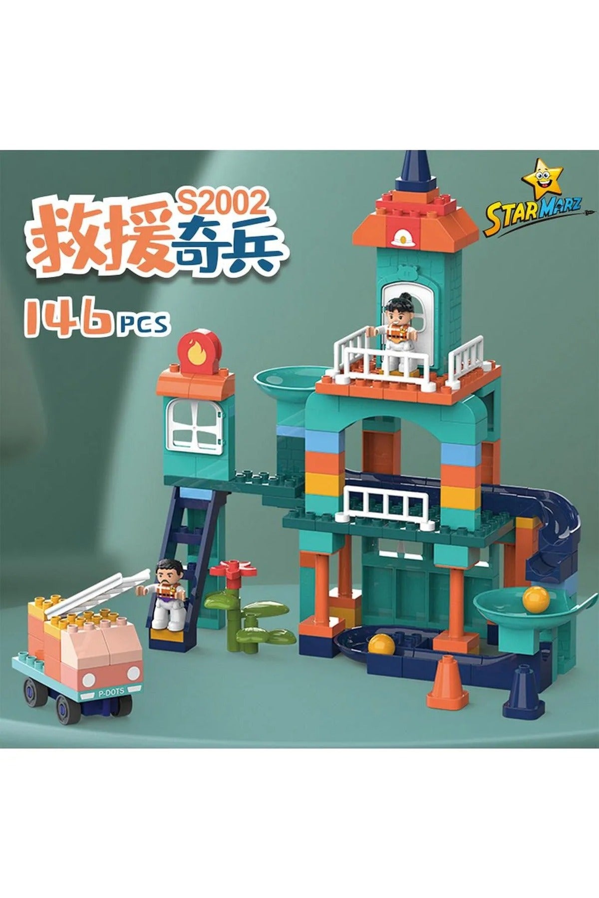 StarMarz 146 Pcs Building Blocks Table Set – Includes Table, Chair & Storage (Small Size), Multicolor