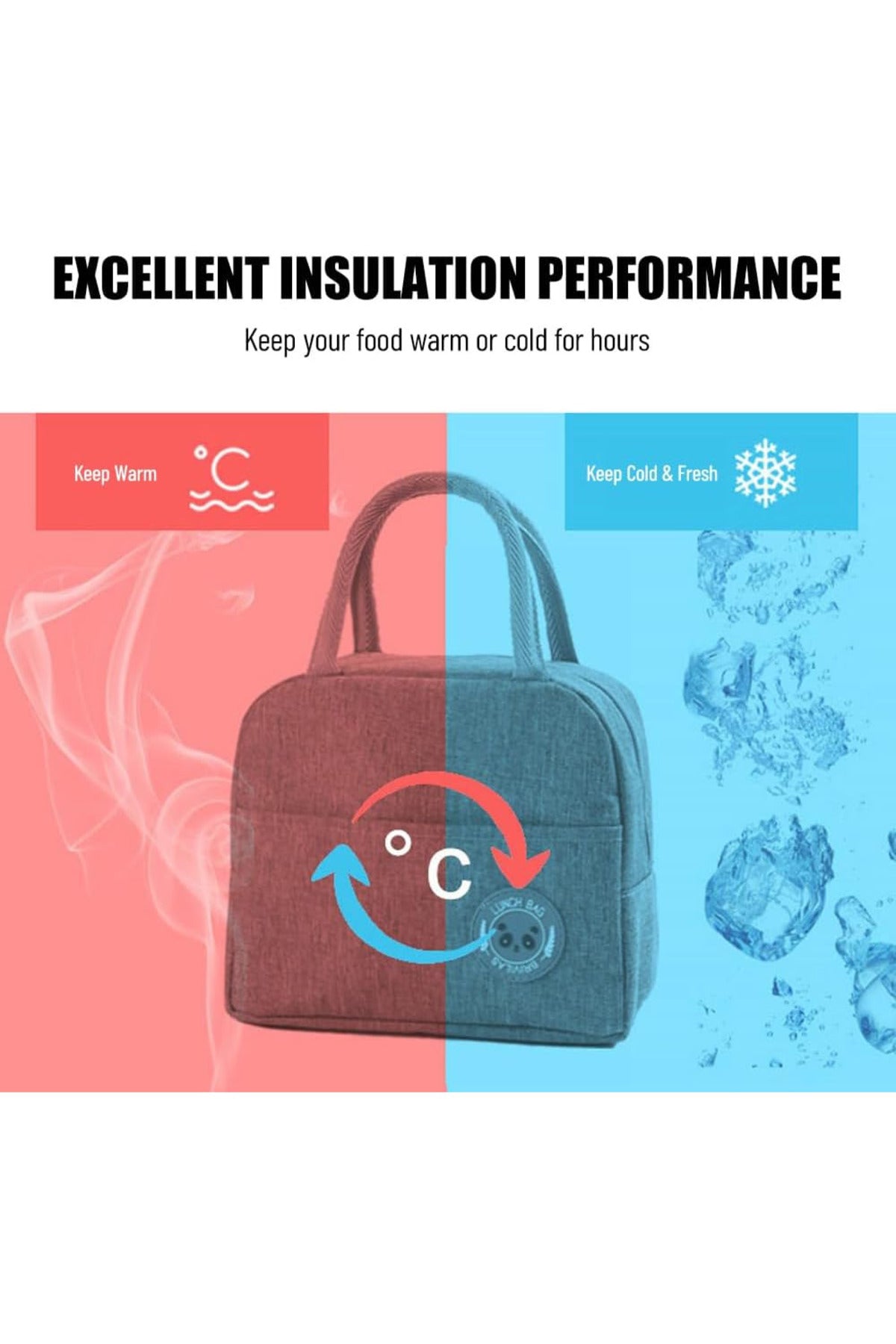 Star Babies Insulated Mini Lunch Bag with Foldable Fork- Spoon Set Blue