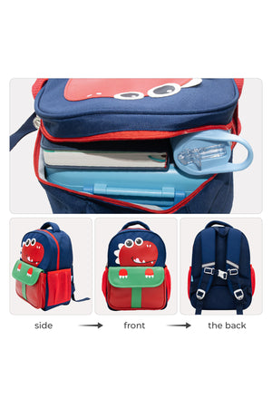 MOON Kids Backpack  – Comfy 3D Design,Padded Straps, Waterproof-Perfect for Preschool, Nursery, Snacks & Lunchbox-Dino