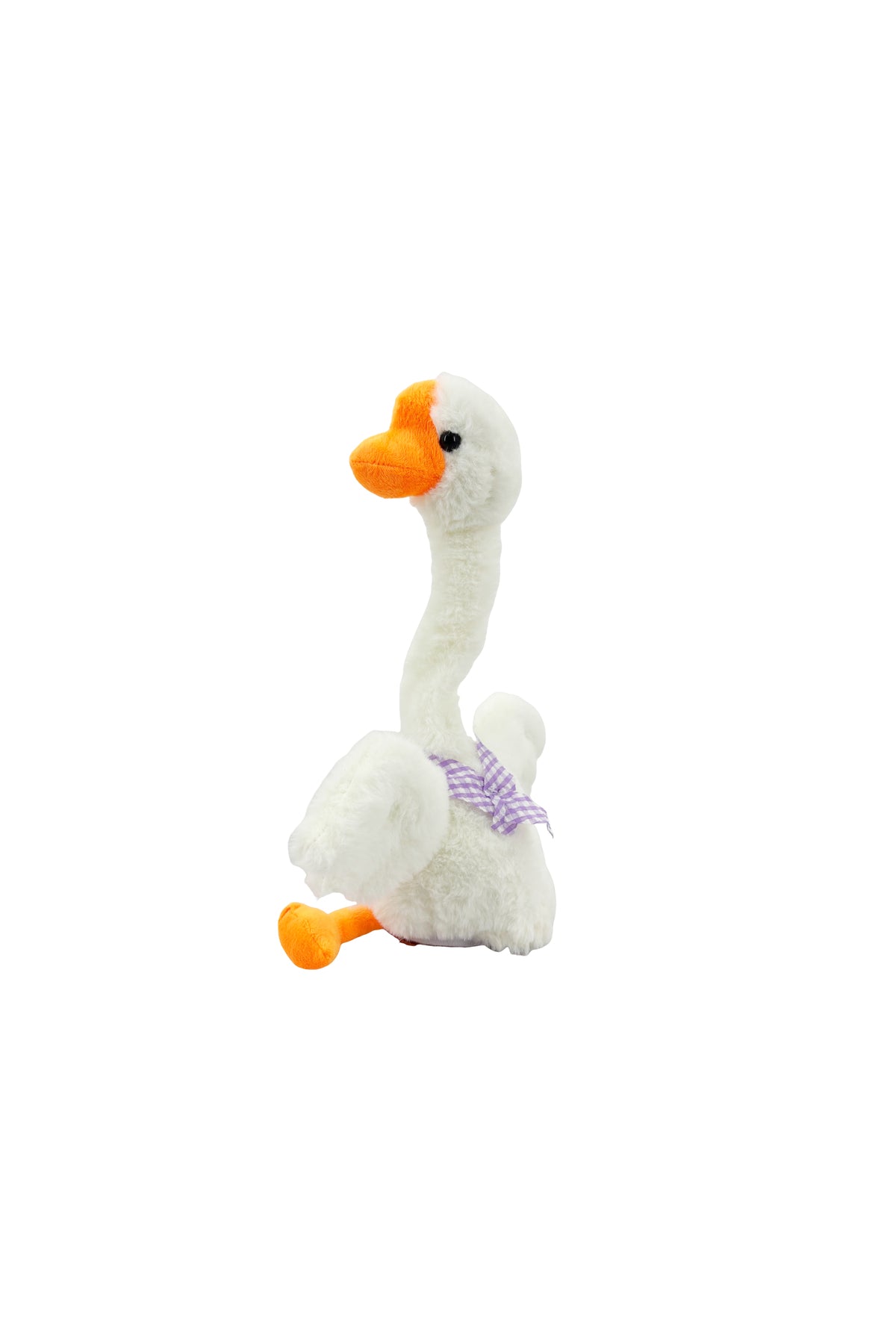 Galaxy Pinky Toy Musical Swing White Goose for Kids, Ring Toss Interactive Plush Goose with Light and Music, Dancing Recording Animal Toy for Toddlers Boys and Girls