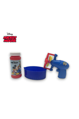 Disney Mickey Mouse Bubble Gun Toy – Automatic Bubble Blower with Bubble Solution & Tray – Kids’ Outdoor Fun Toy-Multicolor