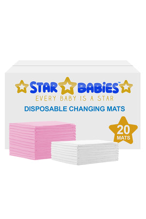 Star Babies - Disposable Changing Mat Pack Of 20, Assorted