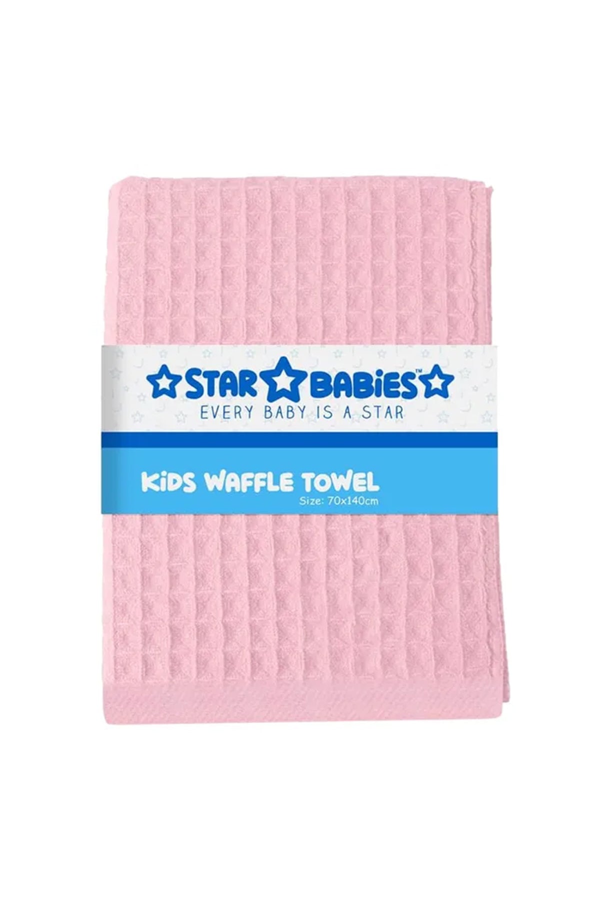 Star Babies - Waffle Towel - 70 x 140cm - Light Pink