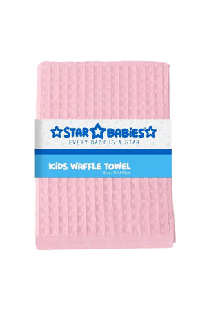 Star Babies - Waffle Towel - 70 x 140cm - Light Pink