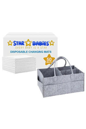 Star Babies 6-Piece Disposable Changing Mats - Large