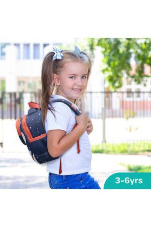 MOON Kids Backpack  – Comfy 3D Design,Padded Straps, Waterproof-Perfect for Preschool, Nursery, Snacks & Lunchbox-Space Adventure