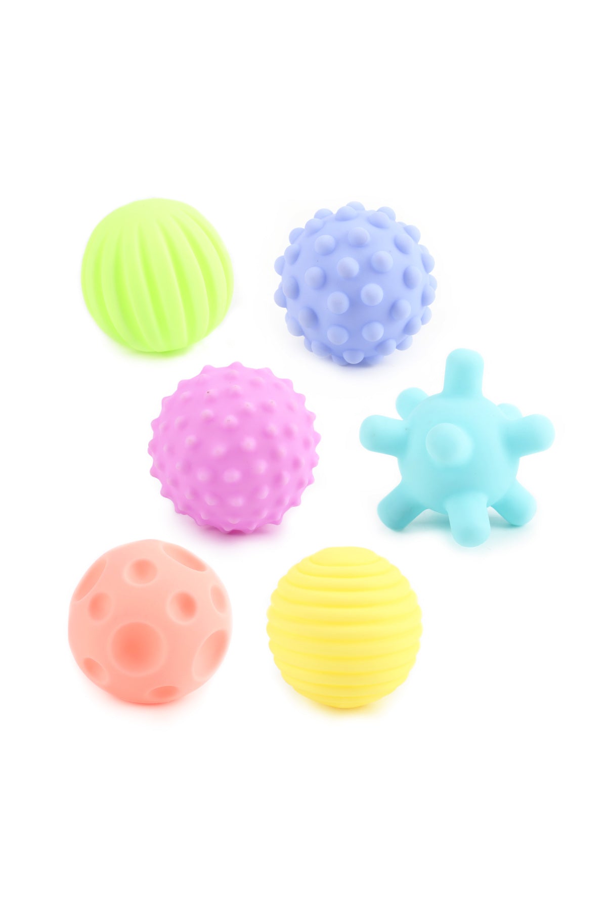 MOON Baby Learning Toy Balls – 6-Pack Soft Baby Textured Balls