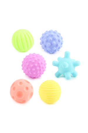 MOON Baby Learning Toy Balls – 6-Pack Soft Baby Textured Balls