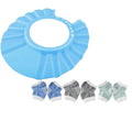 Star Babies Adjustable Shower Cap + Baby Boy's Knee Pad Pack of 3 - Blue
