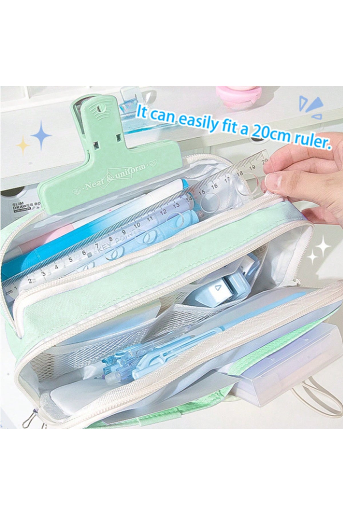 Star Babies - Pencil Case With Handle - Green