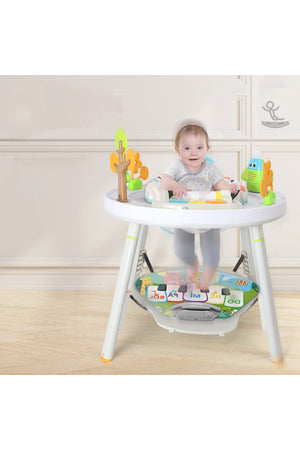 Kikibebe 3-In-1 Happy Jumping Chair With Arc-Shaped Bouncing Base & Shock Absorber – Grey