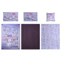 My Melody 5In1 Bnb Comforter Set - Brushed Microfiber Material, Polyester Shell - - Purple