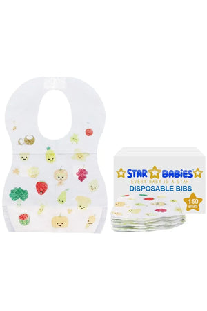Star Babies Disposable Bibs - 150 Pieces