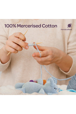 MOON Handcrafted Crochet  Toy with  Ring & Clip Hanger-Elephant