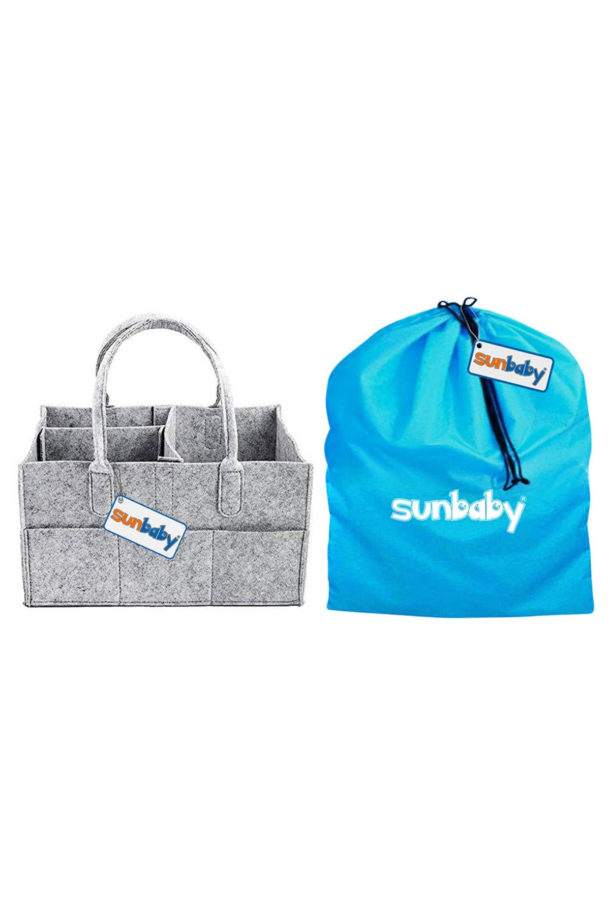 SunBaby Diaper Caddy Organizer Bag - Grey