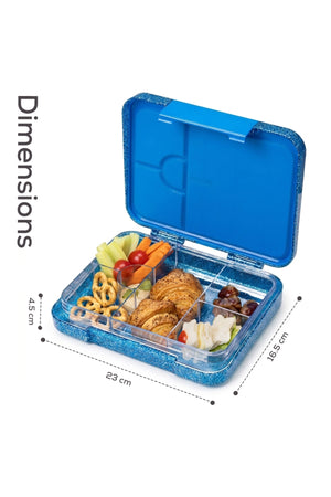 Cocobee 6-Compartment Bento Lunch Box| Leakproof & Lightweight For Kids – Blue