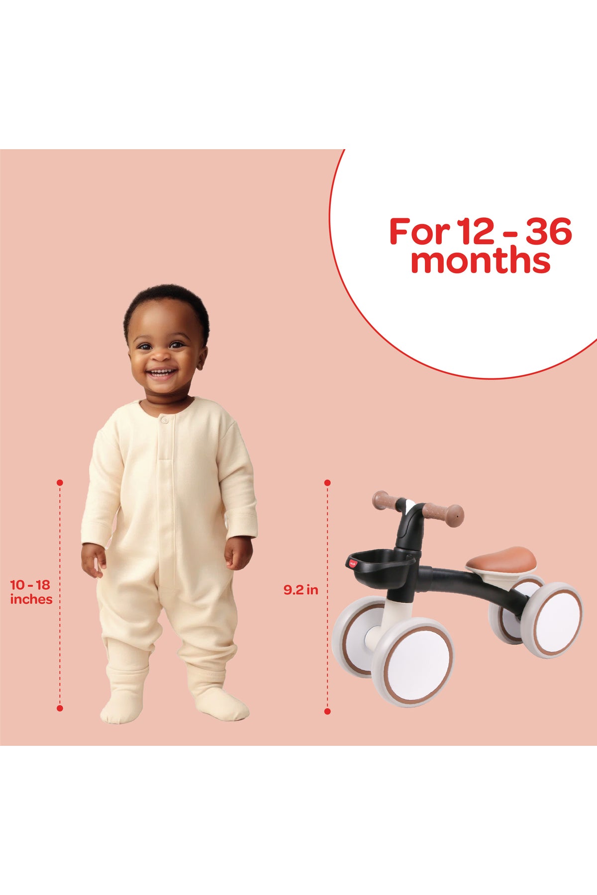 MOON Glide Baby Balance Bike -Black