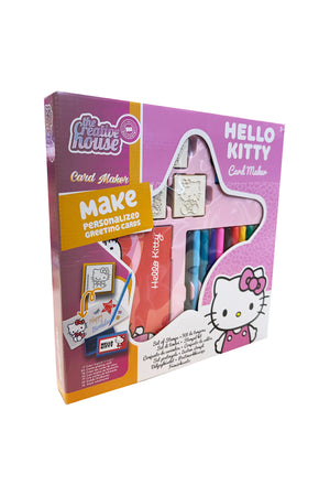 Multiprint Hello Kitty Greeting Card Maker Set – 30 Stickers, 20 Greeting Cards, Stamp Pad, 5 Stampers & 10 Markers – 100% Made in Italy