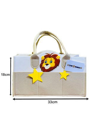 Star Babies Caddy Diaper bag organizer -  Khaki New - Lion Design