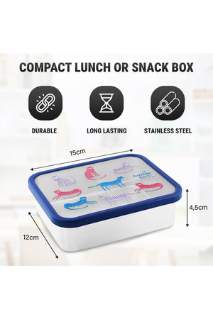 Bamboo Bark stainless steel lunch box, bento, snack box with compartments for kids, childrend, toddler at school nursery
