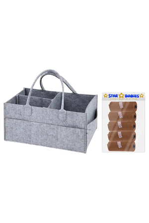 Star Babies - Caddy Diaper Bag w/ Scented Bag - 5pcs - Color May Vary