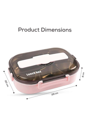 Cocobee Kids Oval Lunch Box, Non-Toxic Food-Grade Material, Girls – Pink