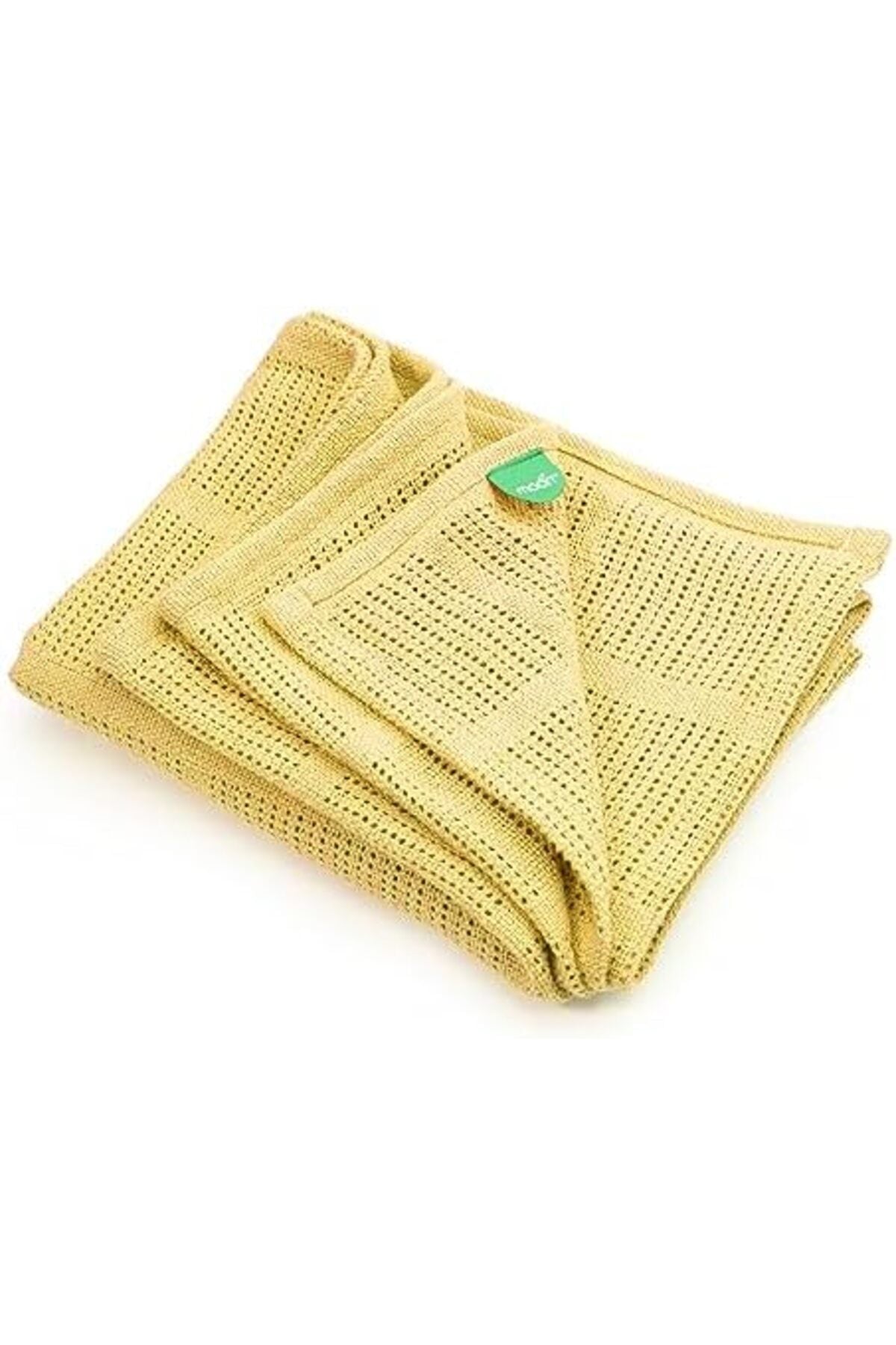 MOON Organic Cellular Blanket 75 X 100 cm – for 0 Months+ -Yellow