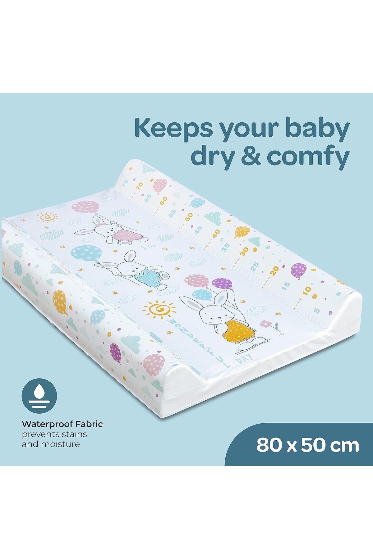 MOON Changing Mat-80 x 50 x 10cm, Flying Rabbits
