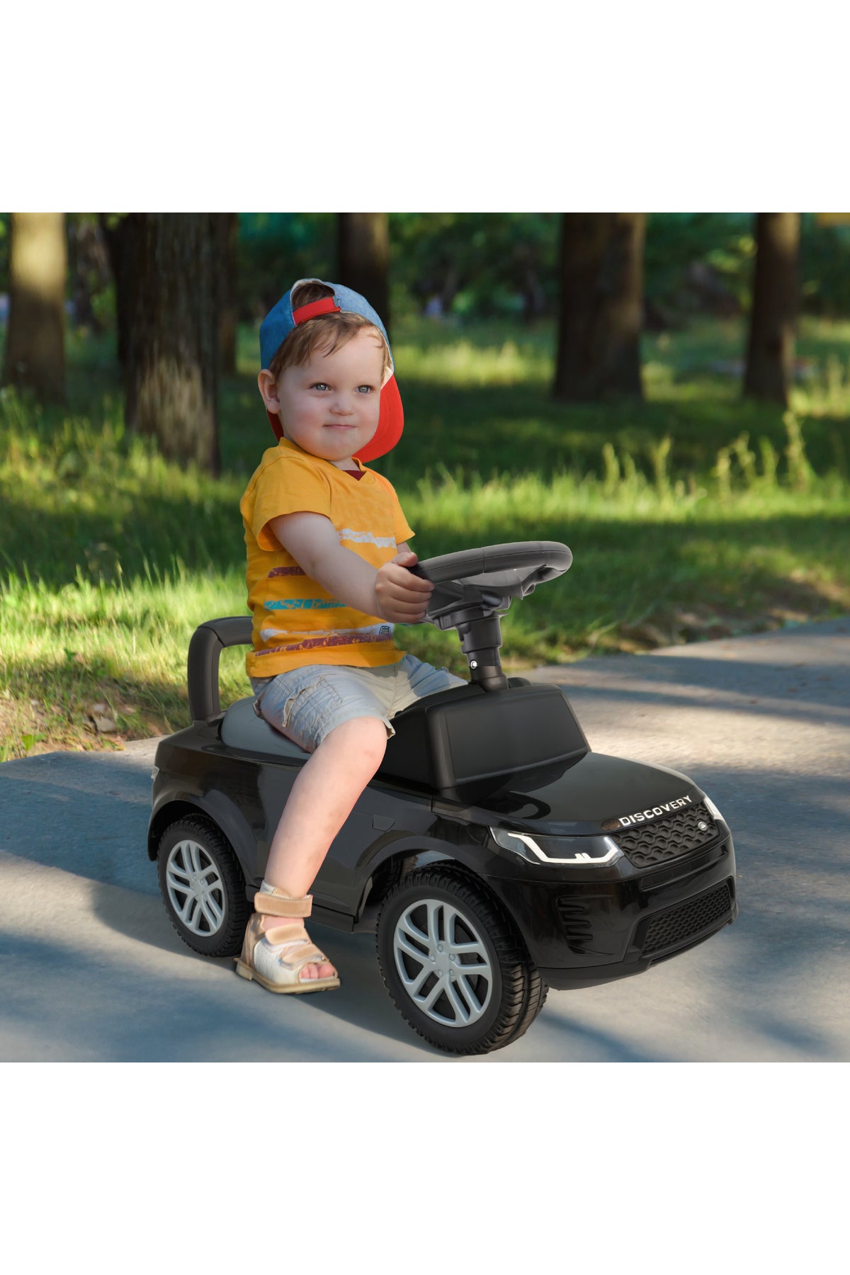 MOON  Licenesed Land Rover Ride -On Sports Car for Kids 12–36 Months – Push Car, Foot-to-Floor Ride On-Black