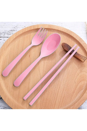 Star Babies Stainless Steel Food Jar with Fork-Spoon Set Pink