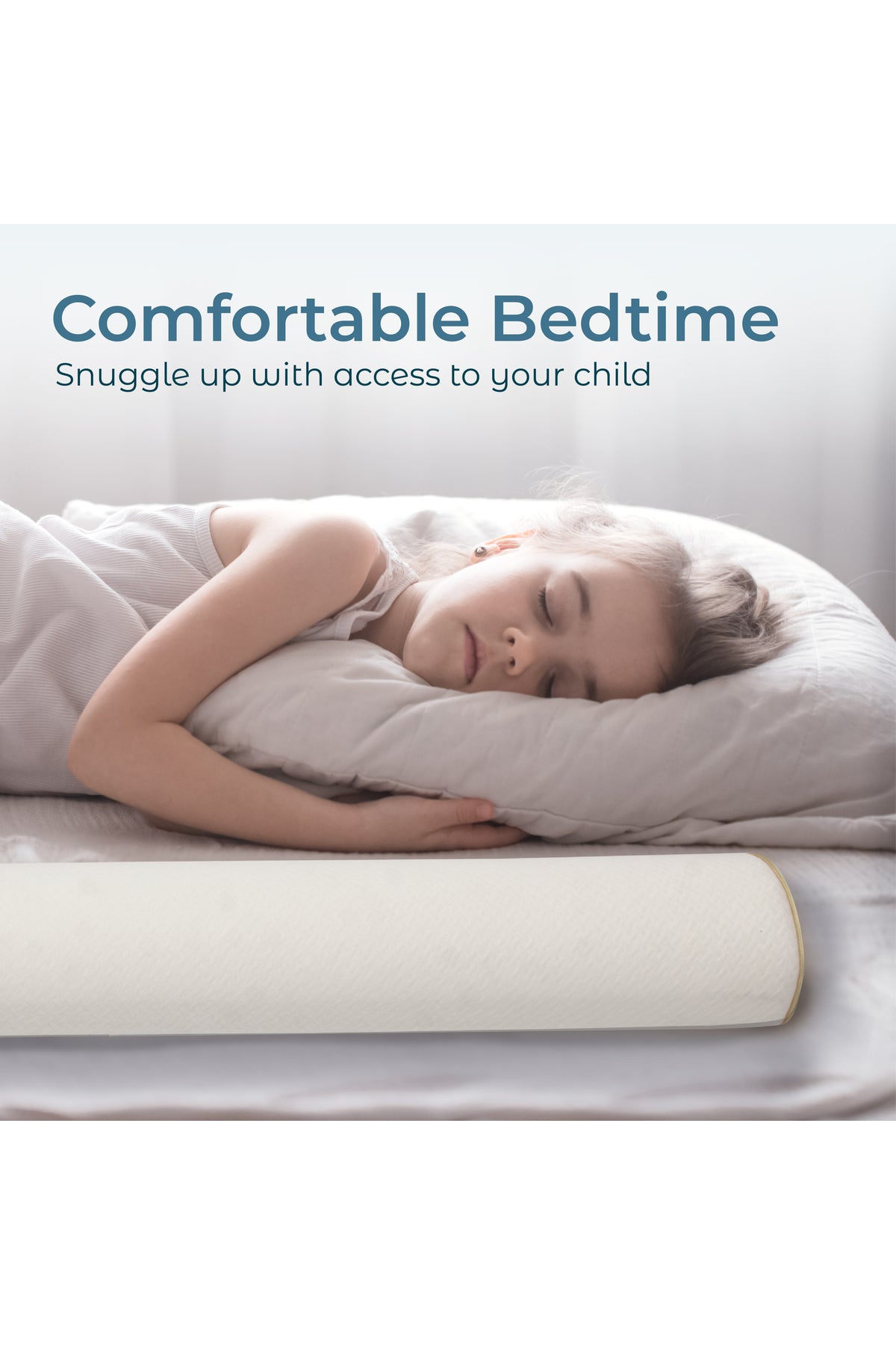MOON Organic Toddler Half Moon Bed Bumper –Pack of 2 – White