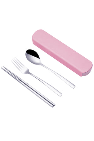 Star Babies - Spoon, Fork & Chopsticks Set - Pink