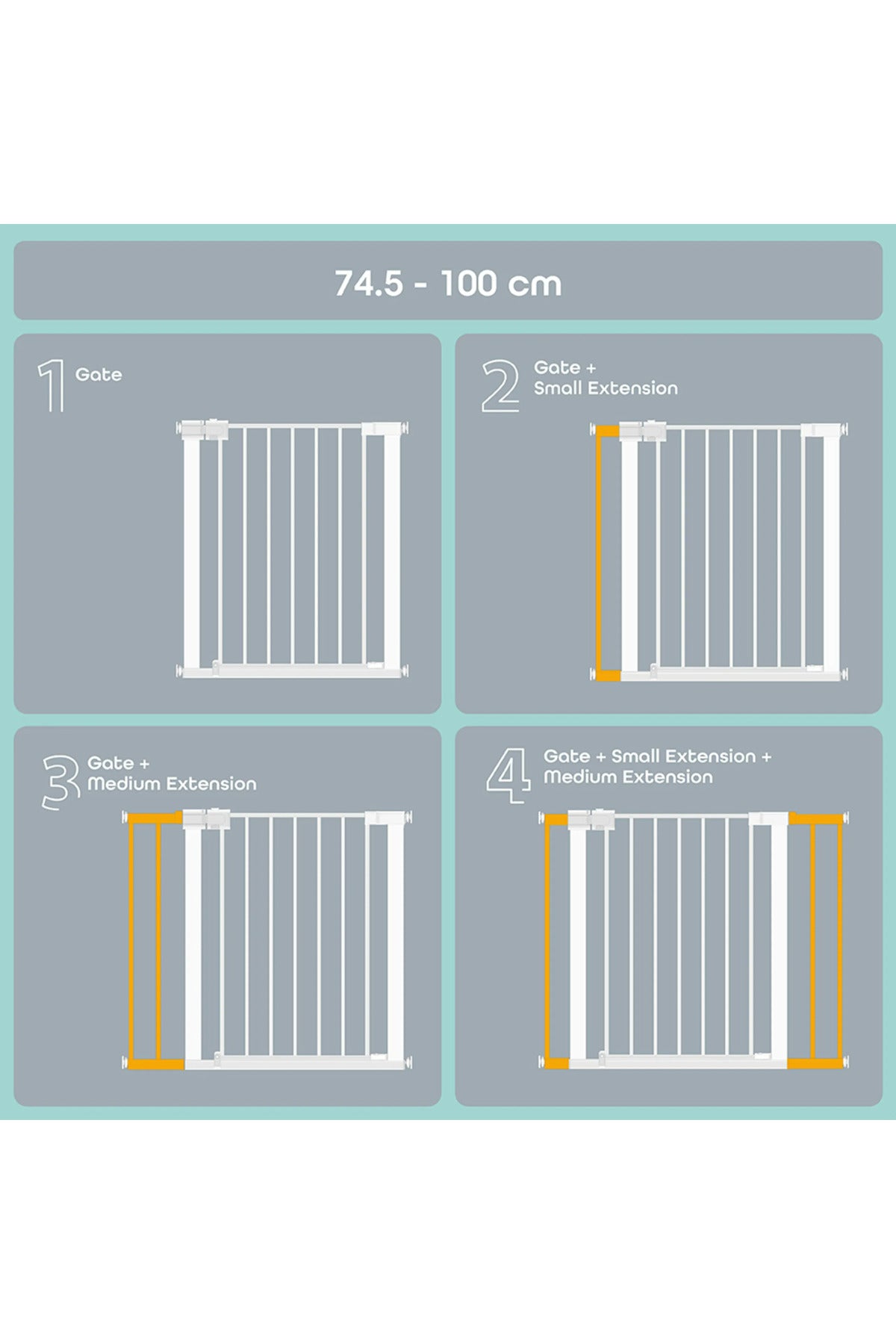 MOON Safety gate 74.5-100 cm