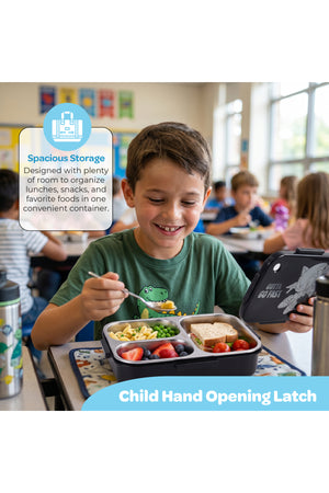 MOON Kids Lunch Box | PP + Stainless Steel Insulated Tiffin Box | Leak-Proof, BPA-Free, Durable School Lunch Box for Boys & Girls | Easy Open Clips | Food Safe Eco-Friendly Kids Meal Box