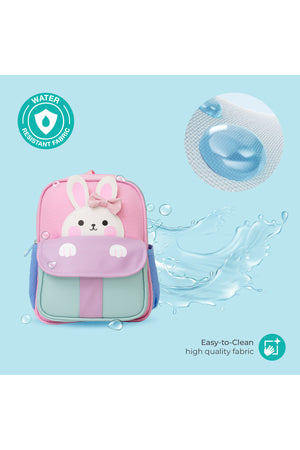 MOON Kids Backpack  – Comfy 3D Design,Padded Straps, Waterproof-Perfect for Preschool, Nursery, Snacks & Lunchbox-Bunny