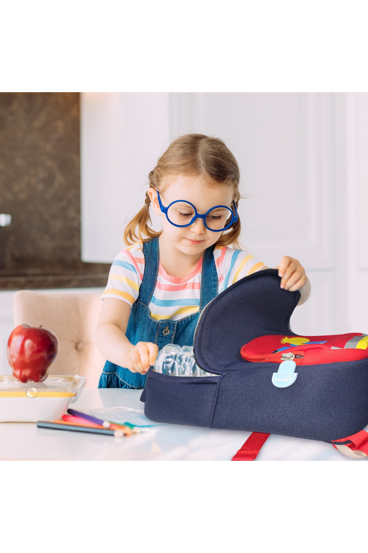 MOON Kids Backpack  – Comfy 3D Design,Padded Straps, Waterproof-Perfect for Preschool, Nursery, Snacks & Lunchbox-Car