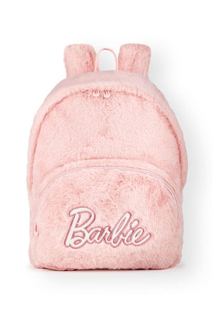 Barbie Girls Pink Furry Backpack / school bag
