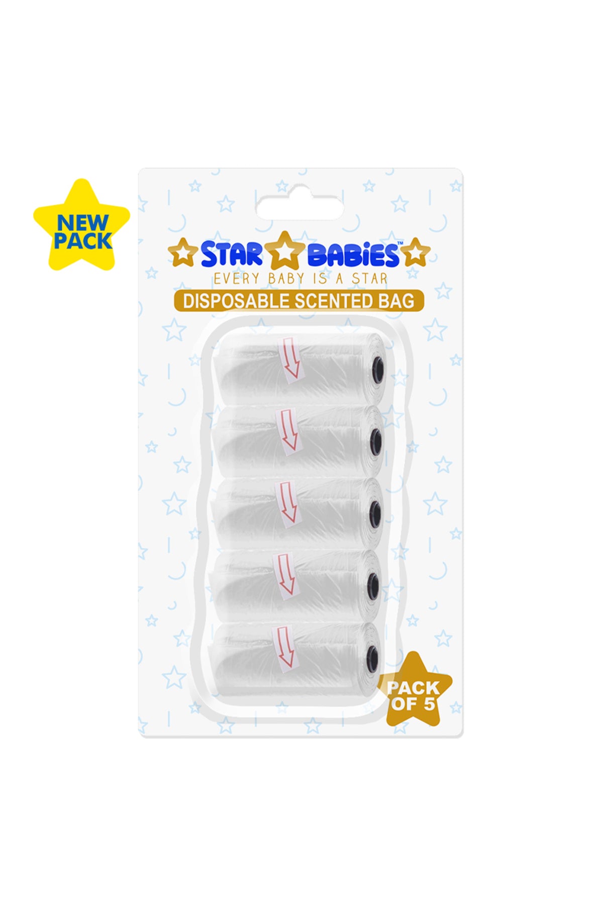 Star Babies - Scented Bag Blister - Pack of 5 - White